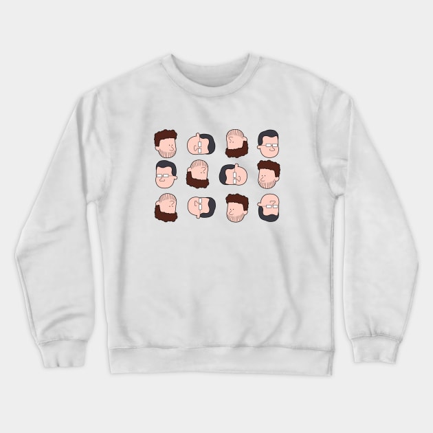 ronson and bop pattern Crewneck Sweatshirt by baldstache 